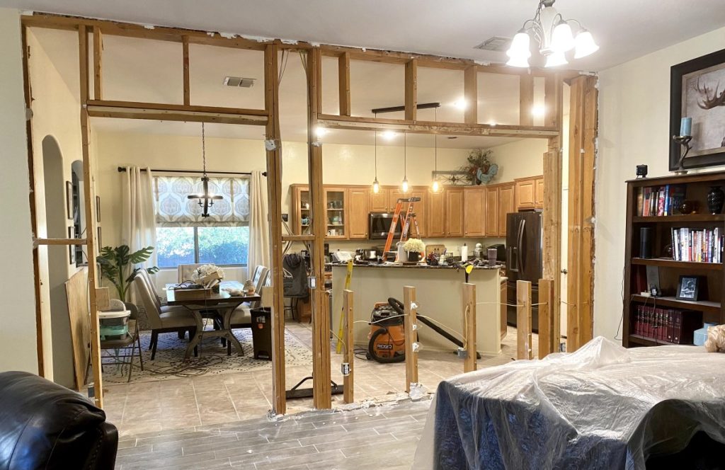 DIY Home Remodel Wall Removal